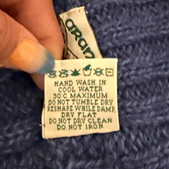 Aran Crafts Cardigan Sz Sm Merino Wool Full Zip Cable Double Collar Knit Cozy - Picture 9 of 11